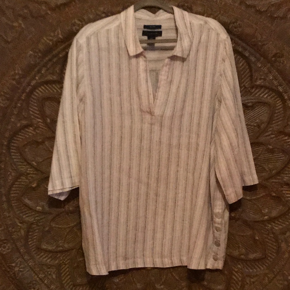 Tahari Linen Tunic